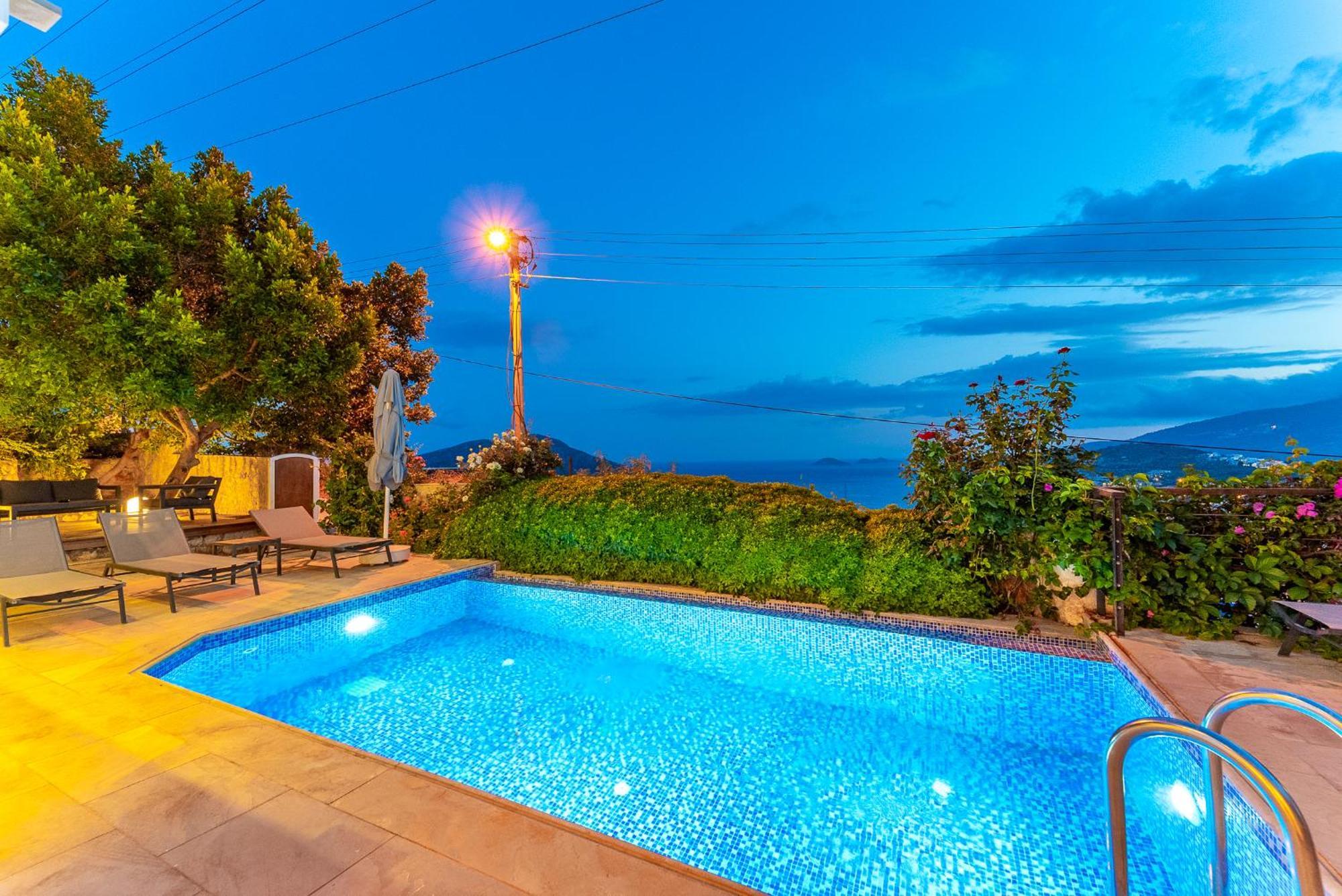Luxus Villa Skyla Mit 5 Schlafzimmern & Meer-Blick Kaş Exterior foto